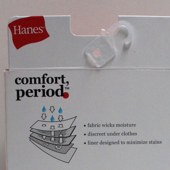 Hanes 4 Pair Girls Tagless Size 14 Hipster Moderate Absorbency Period Underwear - Picture 5 of 11